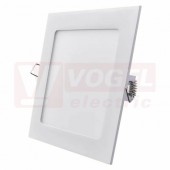 Svítidlo LED podhledové 12W LED 220-240V, čtvercové 170x170mm, vestavné bílé, teplá bílá, 1000lm, 3000K, IP20, tělo hliník, úhel vyzař. 120°, difuzor plast mléčný, montážní otvor 152 mm, rozměr 170x170x21mm, náhrada za žárovku 70W (ZD2131)