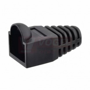Kryt konektoru RJ45 na kabel černý PROOF BLACK (v balení 20ks) (K0141)