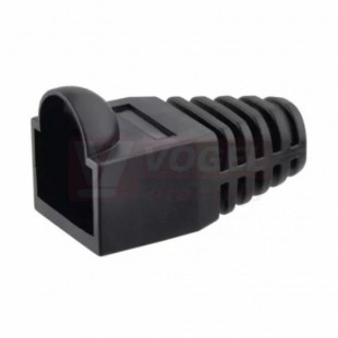 Kryt konektoru RJ45 na kabel černý PROOF BLACK (bal=20ks) (K0141)