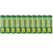 Baterie  1,50 V R6  tužková zinkochloridová, GP shrink/10ks GP-15G GREENCELL-EXTRA HEAVY DUTY Zn-C (B1220K)