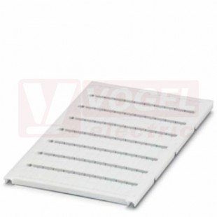 UC-TM 5 štítek pro řadové svorky š 5,2mm, bílá, nepotištěné, velikost štítku 4,6x10,5mm, 1 karta 96 štítků, balení 10 karet  (0818108)
