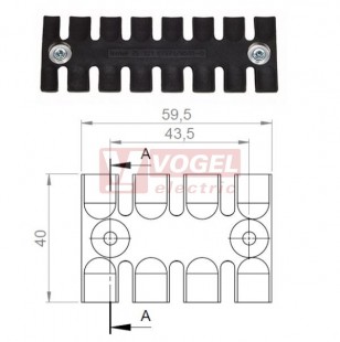 ZL 60 AB 4,1 lišta pro odlehčení tahu s hliníkovým pouzdrem pro šrouby M4 (32271)