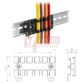 SF/ZL  87 lišta pro odlehčení tahu s kov.patkami SF na DIN-lištu, 6 zubů (32354)