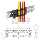 SF/ZL 180 lišta pro odlehčení tahu s kov.patkami SF na DIN-lištu, 12 zubů (32358)