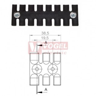 ZL 39 MS 5,5 lišta pro odlehčení tahu s mosazným pouzdrem pro šrouby M5 (32360)