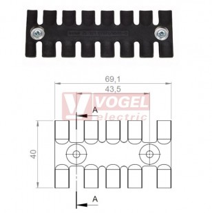 ZL 60 MS 5,5 lišta pro odlehčení tahu s mosazným pouzdrem pro šrouby M5 (32361)