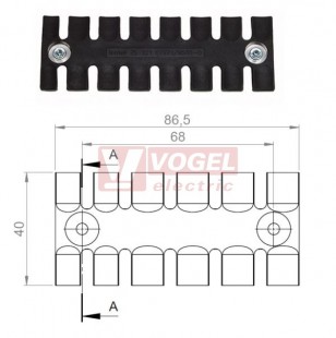 ZL 70 MS 5,5 lišta pro odlehčení tahu s mosazným pouzdrem pro šrouby M5 (32362)