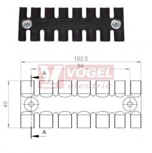 ZL 103 MS 5,5 lišta pro odlehčení tahu s mosazným pouzdrem pro šrouby M5 (32364)