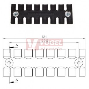 ZL 121 MS 5,5 lišta pro odlehčení tahu s mosazným pouzdrem pro šrouby M5 (32365)