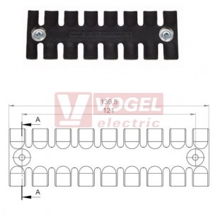 ZL 140 MS 5,5 lišta pro odlehčení tahu s mosazným pouzdrem pro šrouby M5 (32366)