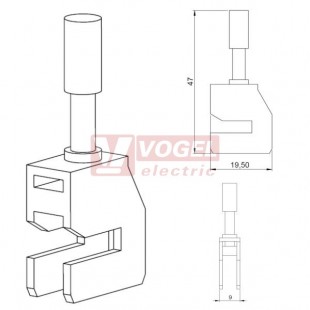 SKS 2-5 EMC šroubovací stínicí spona na sběrný pásek 10x3mm (36282)