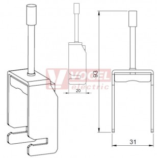 SKS 5-28 EMC šroubovací stínicí spona na sběrný pásek 10x3mm (36286)