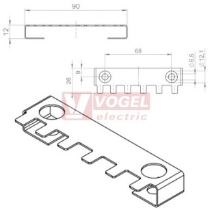 ZL 87/SB-EMC-1 stínící plech pro odlehčovací lištu (36324)