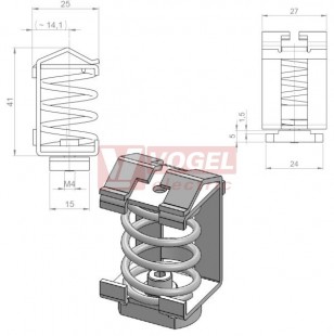 SC|SK 10-20 stínicí spona s patkou na 30mm C-lištu (36704)