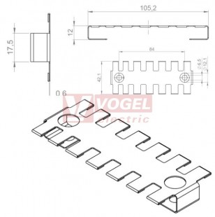 ZL 103/SB-EMC-2 stínící plech pro odlehčovací lištu (37156)