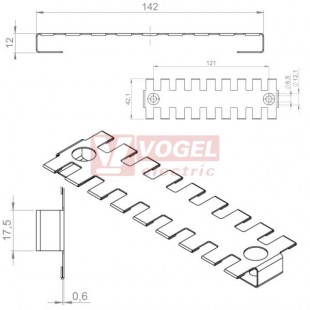 ZL 140/SB-EMC-2 stínící plech pro odlehčovací lištu (37159)