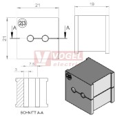 KT  2/3 průchodková vložka 2x pr.3mm, malá, šedá (39939)