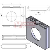 KTMB-R 54-64 mm průchodková vložka šedá pro KEL 183 (41425)