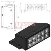 KEL-FG A10 přírubový rámeček, černý, IP54 (42320)