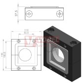 KEL-JUMBO 1 průchodkový rámeček, černý, IP54, 110x116x35, 1x velká vložka (vložky se objednávají samostatně) (42360)