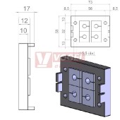 KEL-QUICK-B4 průchodkový rámeček, černý, IP54, 2x malá vložka (vložky se objednávají samostatně) (42434)