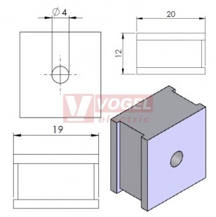 QT  4 průchodková vložka 4-5mm, šedá (42504)