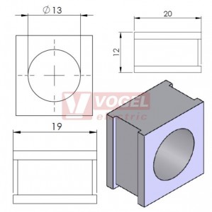 QT 13 průchodková vložka 13-14mm, šedá (42513)