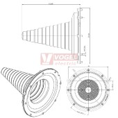 KEL-ULTRA flex 1, pyramidová průchodka, šedá, IP66, rozsah 25-90 mm (42630)