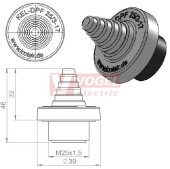 KEL-DPF 25/3-12 pyramidová průchodka s maticí, šedá, IP68, vnější pr. 39mm, výřez pr. M25x1,5mm, rozsah průměrů kabelů 3-17mm (42652)