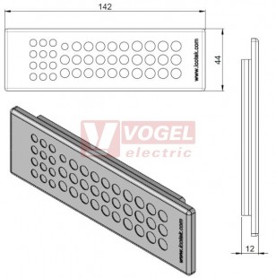 KEL-DP 24/42 A (plech tl. 1,5-2,5mm) membránová průchodka, šedá, IP64, vnější 142x44mm, výřez 112x36mm, vstup kabelů 12x max.7,2mm/17x max.6,4mm/12x max.5mm/1x max.4,7mm (43511)