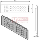 KEL-DP 24/42 A (plech tl. 1,5-2,5mm) membránová průchodka, šedá, IP64, vnější 142x44mm, výřez 112x36mm, vstup kabelů 12x max.7,2mm/17x max.6,4mm/12x max.5mm/1x max.4,7mm (43511)