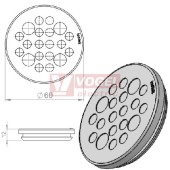 KEL-DP 50/20 B (plech tl. 2,8-4mm) kulatá membránová průchodka, šedá, IP65, vnější pr. 60mm, výřez pr.50mm, vstup kabelů 16x max.6,3mm/4x max.9,3mm (43566)