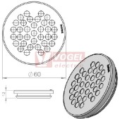 KEL-DP 50/35 B (plech tl. 2,8-4mm) kulatá membránová průchodka, šedá, IP65, vnější pr. 60mm, výřez pr.50mm, vstup kabelů 35x max.5,2mm (43570)