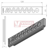 KEL-DP-E 112/16 (plech tl. 1,5-2,5mm) membránová průchodka, šedá, IP64, vnější 128x25mm, výřez 112x18mm, vstup kabelů 4x max.6,5mm/11x max.8,3mm/1x max.12,1mm (43576)