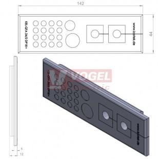 KEL-QTA 24/2-DP18 A průchodková deska do výřezu 112x36mm,  tl.plechu 1,5-2,5mm (43642)