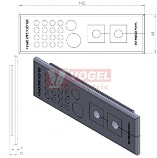 KEL-QTA 24/2-DP18 B průchodková deska do výřezu 112x36mm,  tl.plechu 2,8-4mm (43643)