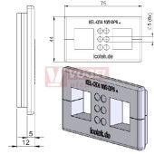 KEL-QTA 10/2 - DP6 A průchodková deska do výřezu 65x36mm,  tl.plechu 2,8-4mm (43656)