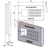 KEL-QTA 10/1 - DP18 B průchodková deska do výřezu 65x36mm,  tl.plechu 1,5-2,5mm (43658)