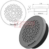 KEL-DPZ 63/35 kulatá membránová průchodka s maticí, šedá, IP68, vnější pr.75mm, výška 8mm, výřez závit M63x1,5, vstup kabelů 35x3,2-6,5 mm (43763)