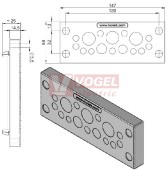 KEL-DPU 24/16-1 membránová průchodka šedá, IP68, šv147x58mm, výřez 36x112mm, vstupy kabelů  2x3,2-6,3mm, 9x4-7,5mm, 1x5,5-10,5mm, 1x8-12,5mm, 3x12-16,2mm (43932)