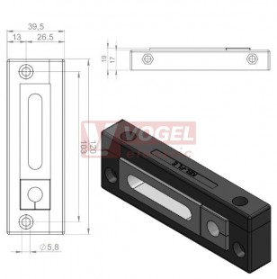 KEL-FL E průchodkový rámeček, černý, IP54, 1x malá kulatá a 1x střední oválná vložka (vložky se objednávají samostatně) (46120)