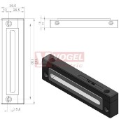 KEL-FL L průchodkový rámeček, černý, IP54, 1x velká oválná vložka (vložky se objednávají samostatně) (46155)