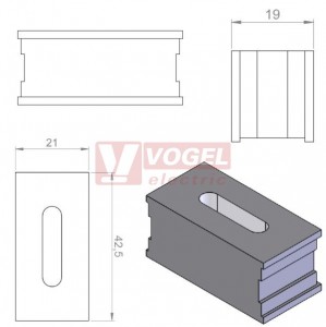 FT1-A plochá průchodková vložka na plochý kabel š 19-23 × tl. 5,5-6 mm  (46210)