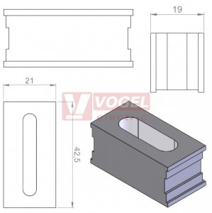 FT1-C plochá průchodková vložka na vkabel š 24-30 × tl. 8,5-9 mm (46212)