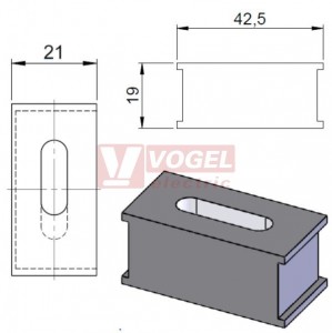 FT1-E plochá průchodková vložka na plochý kabel š 19-24 × tl. 6,5-7 mm (46214)