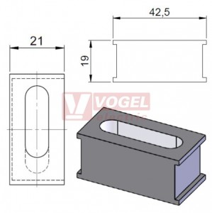 FT1-F plochá průchodková vložka na vkabel š 28-33 × tl. 9-9,5 mm (46215)