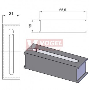 FT2-G plochá průchodková vložka na vkabel š 49-54 × tl. 5-6 mm (46256)