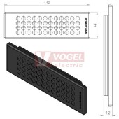 KEL-DP 24/48 A (plech tl. 1,5-2,5mm) membránová průchodka, černá, IP64, vnější 142x44mm, výřez 112x36mm, vstup kabelů 48x max. 6,5mm (50519)