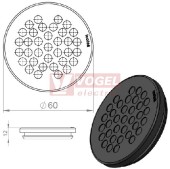 KEL-DP 50/35 B (plech tl. 2,8-4mm) kulatá membránová průchodka, černá, IP65, vnější pr. 60mm, výřez pr.50mm, vstup kabelů 35x max.5,2mm (50570)