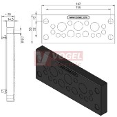 KEL-DPU 24/16-1 membránová průchodka, černá, IP68, vstupy kabelů 2x3,2-6,3mm, 9x4-7,5mm, 1x5,5-10,5mm, 1x8-12,5mm, 3x12-16,2mm (50932)